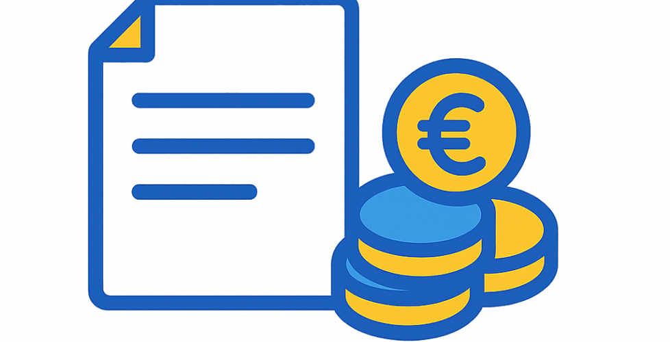 Document et pièces en Euro