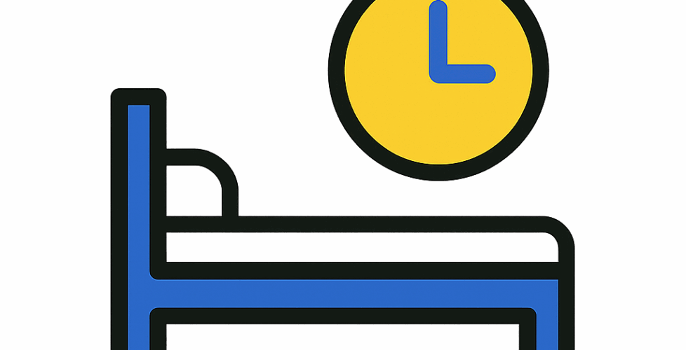 Lit d'hôpital et horloge